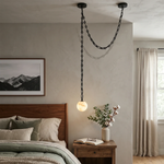 Alabaster Spherical Chain Chandelier
