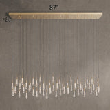 Soltaire Glass Linear Chandelier 87