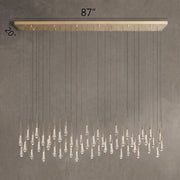 Soltaire Glass Linear Chandelier 87