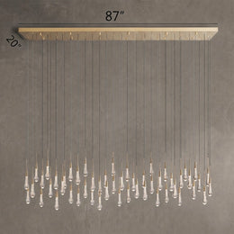 Soltaire Glass Linear Chandelier 87