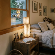 Staggered Fluted Column Alabaster Table Lamp — image 4