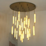 Stalactite Waterfall Linear Alabaster Chandelier