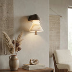 Strata Ribbed Alabaster Wall Sconce