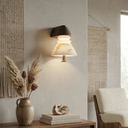Strata Ribbed Alabaster Wall Sconce