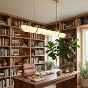 Sylvi Linear Alabaster Trough Chandelier