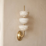 Triple Luxury Alabaster Wall Sconce