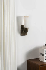 Twist Tapered Alabaster Wall Sconce