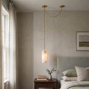 Verian Alabaster Capsule Chain Chandelier