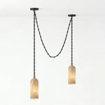 Verian Alabaster Capsule Chain Chandelier