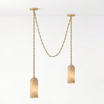 Verian Alabaster Capsule Chain Chandelier