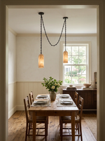 Verian Alabaster Capsule Chain Chandelier