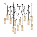 Verian Alabaster Capsule Chain Chandelier
