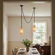 Verian Alabaster Capsule Chain Chandelier