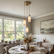 Verity Alabaster Dome Spiral Chandelier