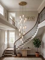 Verity Alabaster Dome Spiral Chandelier