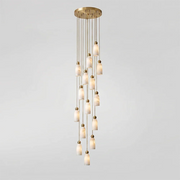 Verity Alabaster Dome Spiral Chandelier