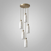 Verity Alabaster Dome Spiral Chandelier