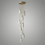 Verity Alabaster Dome Spiral Chandelier