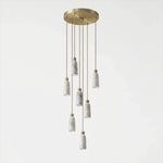 Verity Alabaster Dome Spiral Chandelier