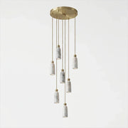 Verity Alabaster Dome Spiral Chandelier