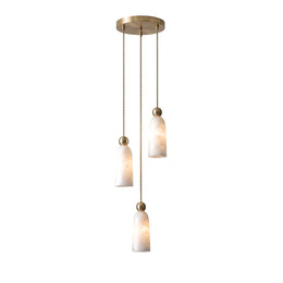 Verity Alabaster Dome Spiral Chandelier