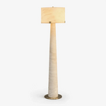Verity Tapered Column Alabaster Floor Lamp