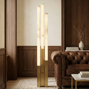 Vertical Alabaster Geometric Floor Lamp