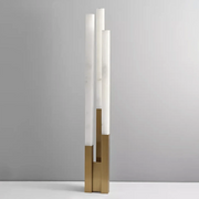 Vertical Alabaster Geometric Floor Lamp