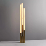 Vertical Alabaster Geometric Floor Lamp