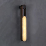 Vertical Ring Handle Alabaster Wall Lamp
