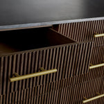 Favera Nine-Drawer Dresser — MOCHA / BLUESTONE