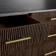 Favera Nine-Drawer Dresser — MOCHA / BLUESTONE